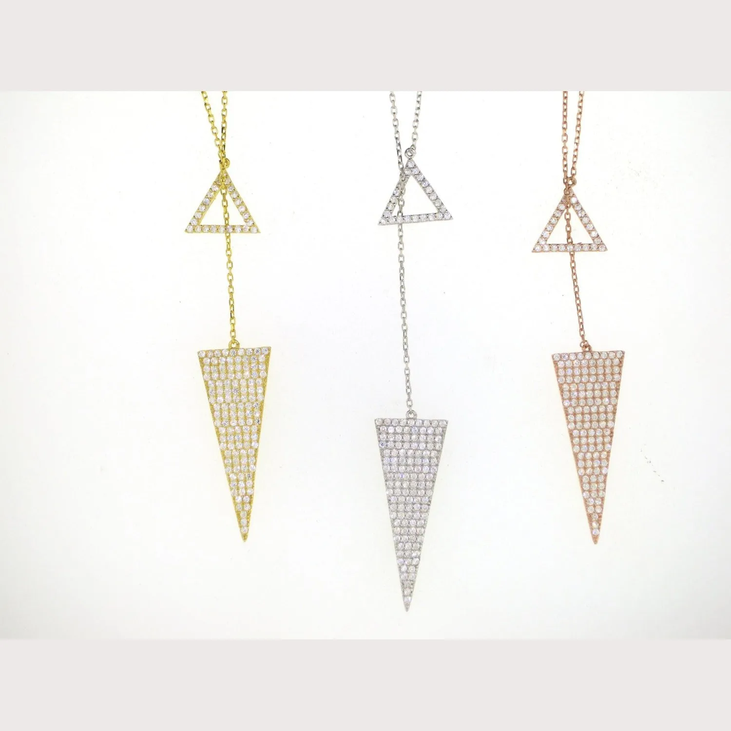 Triangle Arrow Lariat Necklace