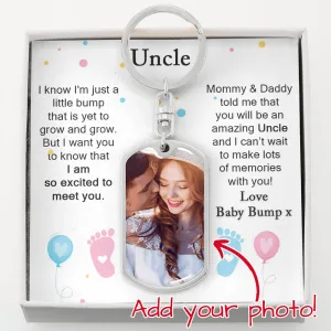 Uncle To Be Personalized Sonogram Keychain. Promoted to Uncle, Pregnancy Announcement