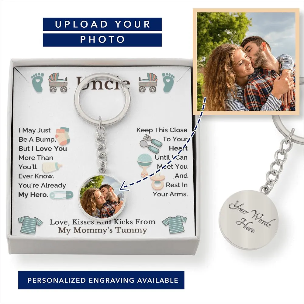 Uncle To Be Personalized Sonogram Keychain. Promoted to Uncle, Pregnancy Announcement