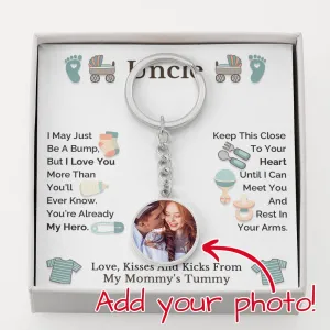 Uncle To Be Personalized Sonogram Keychain. Promoted to Uncle, Pregnancy Announcement