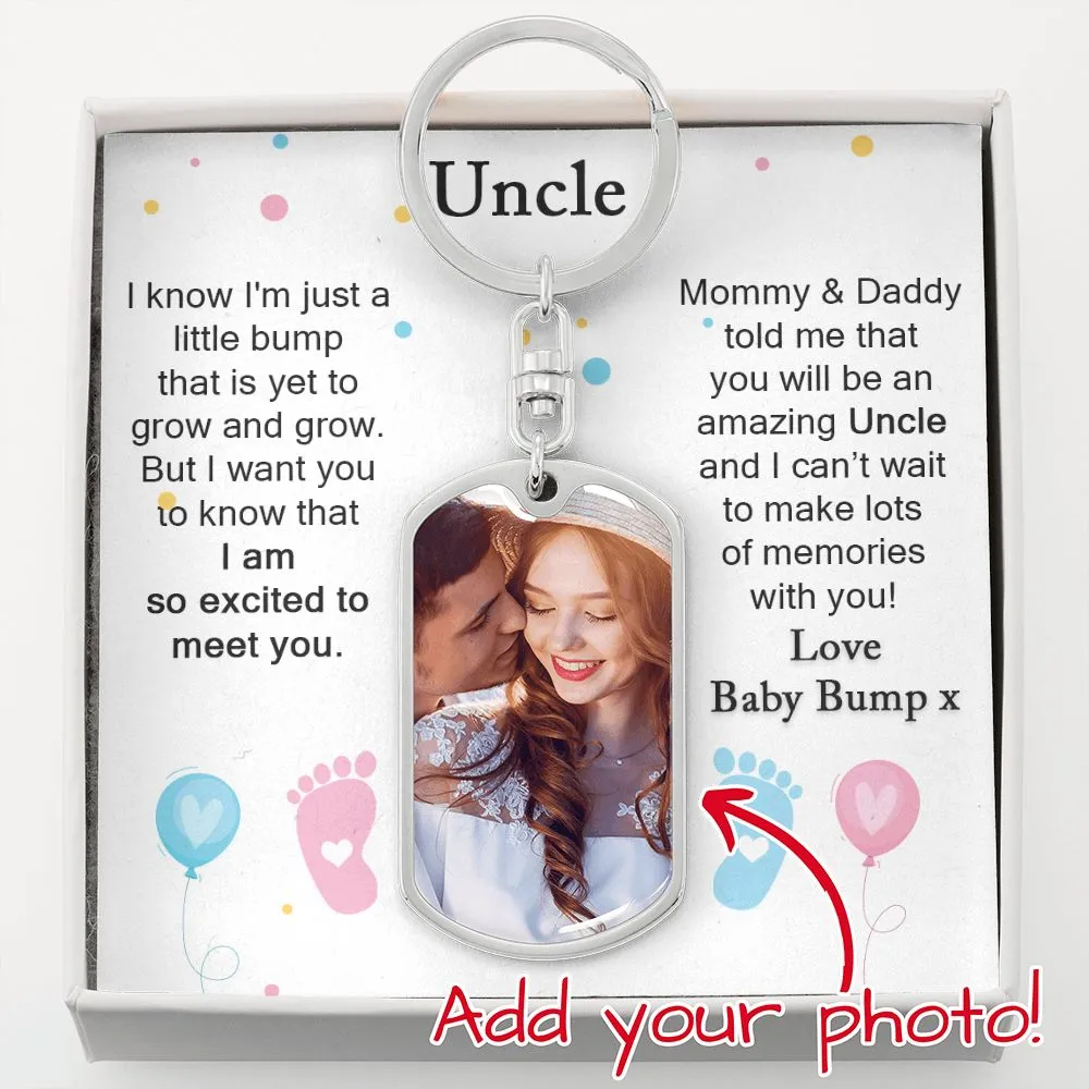 Uncle To Be Personalized Sonogram Keychain. Promoted to Uncle, Pregnancy Announcement