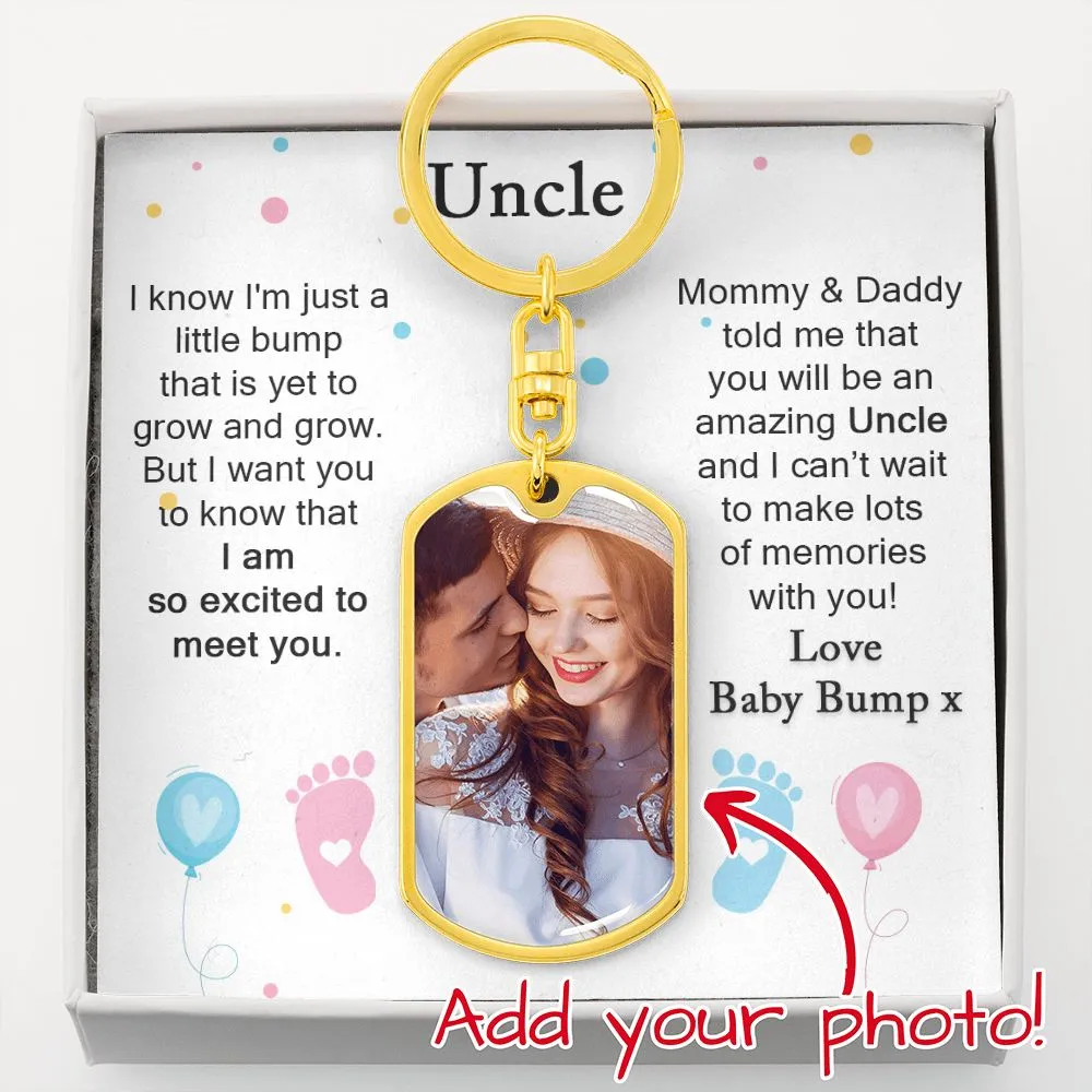 Uncle To Be Personalized Sonogram Keychain. Promoted to Uncle, Pregnancy Announcement
