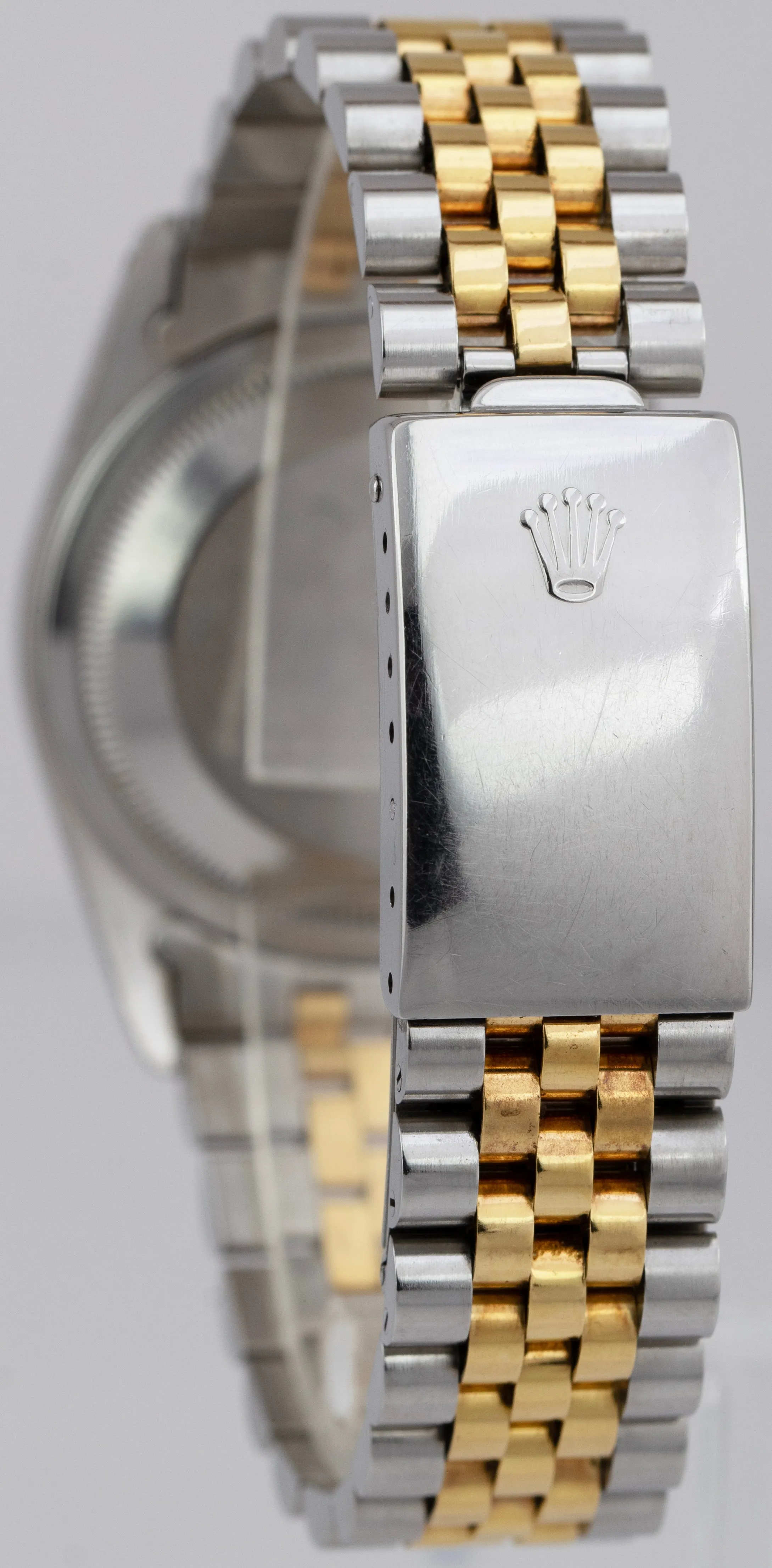 UNPOLISHED Rolex DateJust 36mm Champagne Diamond Dial 18K Gold Steel Watch 16233