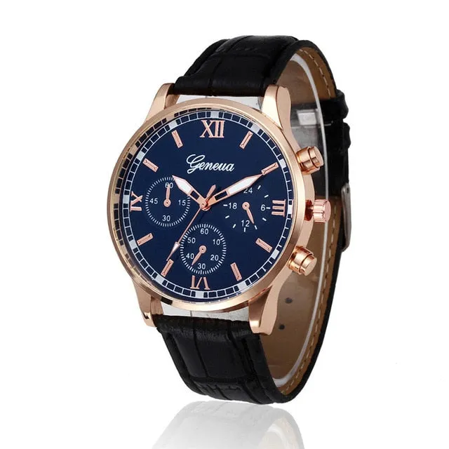 VICO High Quality Retro Design Leather Band Analog Alloy Quartz Wrist Watch mens watches top brand luxury mens watches skmei