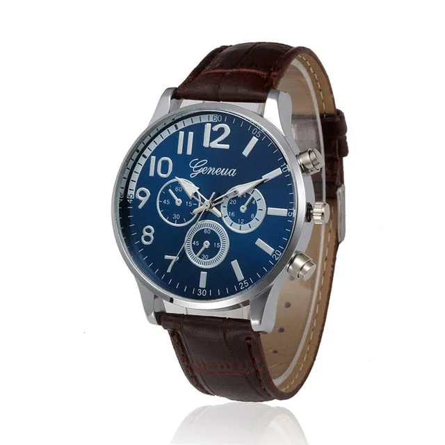 VICO High Quality Retro Design Leather Band Analog Alloy Quartz Wrist Watch mens watches top brand luxury mens watches skmei