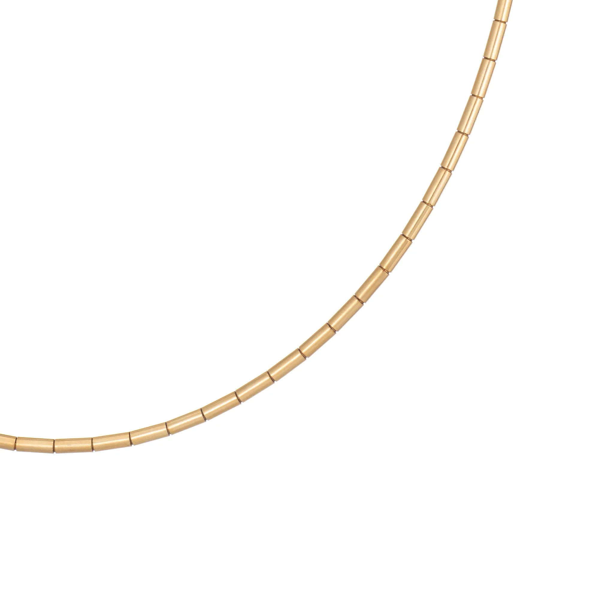 Vintage Cartier Necklace c1999 Tube Omega 18k Yellow Gold 15.5" Signed Jewelry