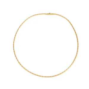 Vintage Cartier Necklace c1999 Tube Omega 18k Yellow Gold 15.5" Signed Jewelry