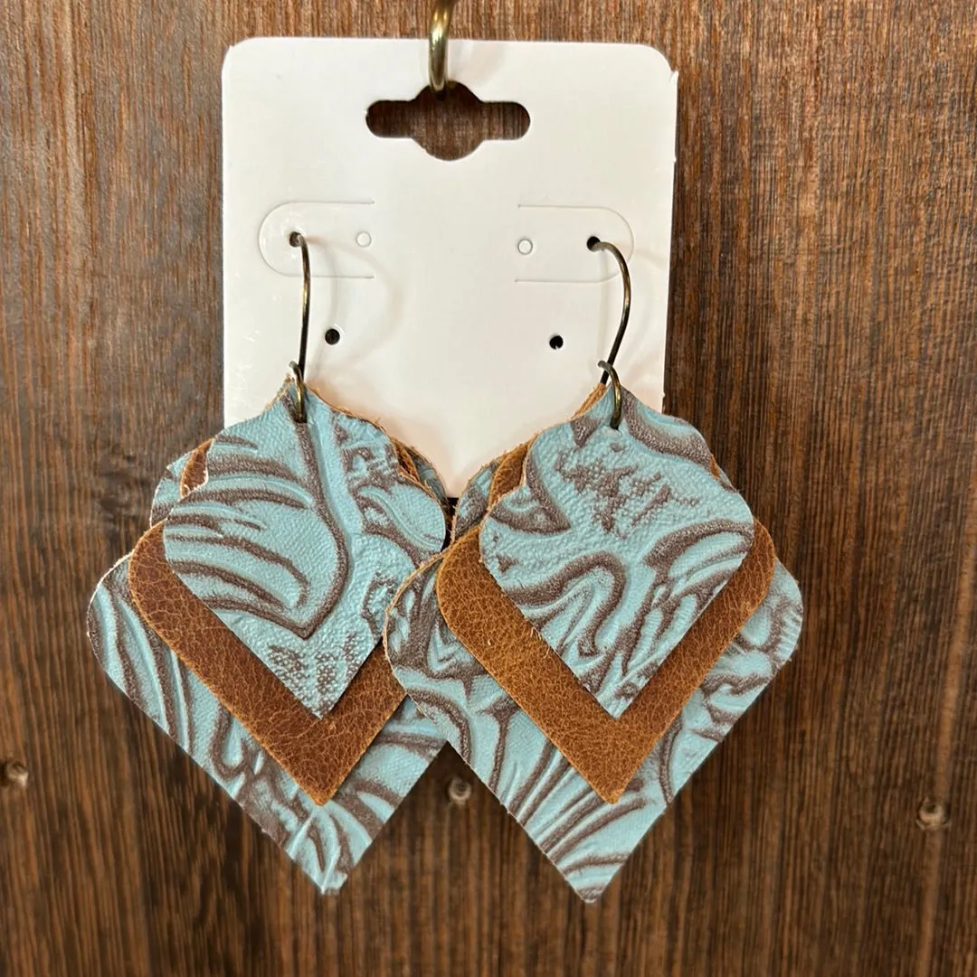 WEF - Cut Leather Dangle Earrings