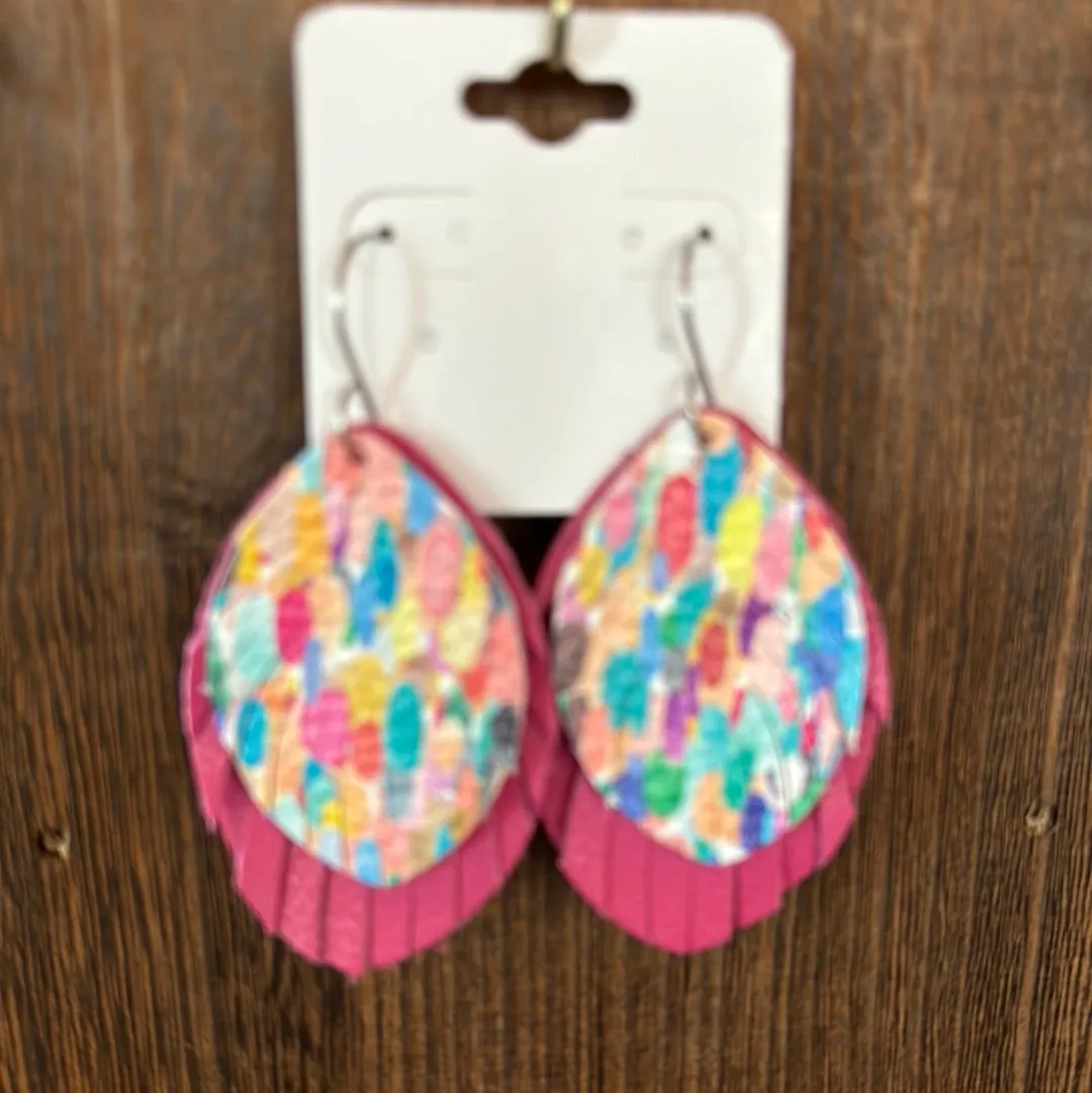 WEF - Cut Leather Dangle Earrings