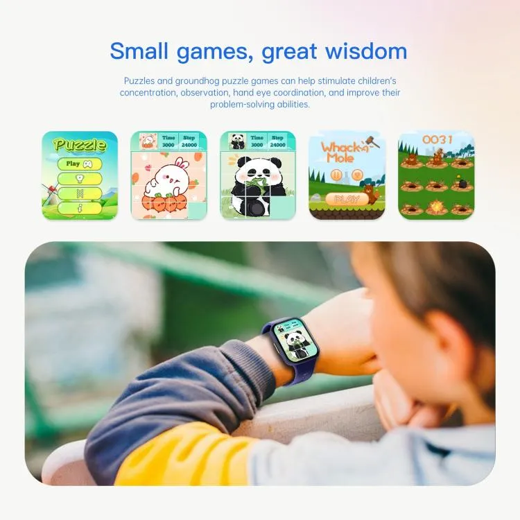 Wish 6 1.69 inch TFT Color Screen IP68 Waterproof Children Companion Smart Watch(Pink)