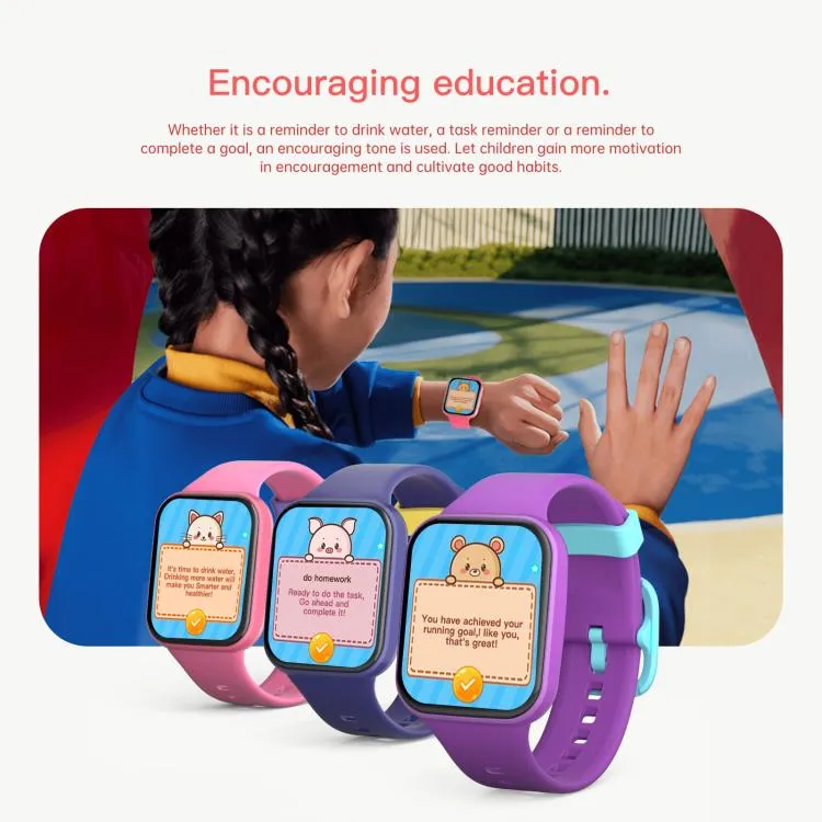 Wish 6 1.69 inch TFT Color Screen IP68 Waterproof Children Companion Smart Watch(Pink)